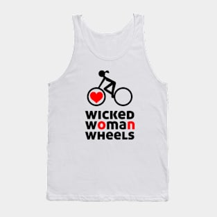 Wicked Woman on Wheels: red & black Tank Top